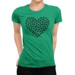 Дамска Тениска Сърце от Лапички