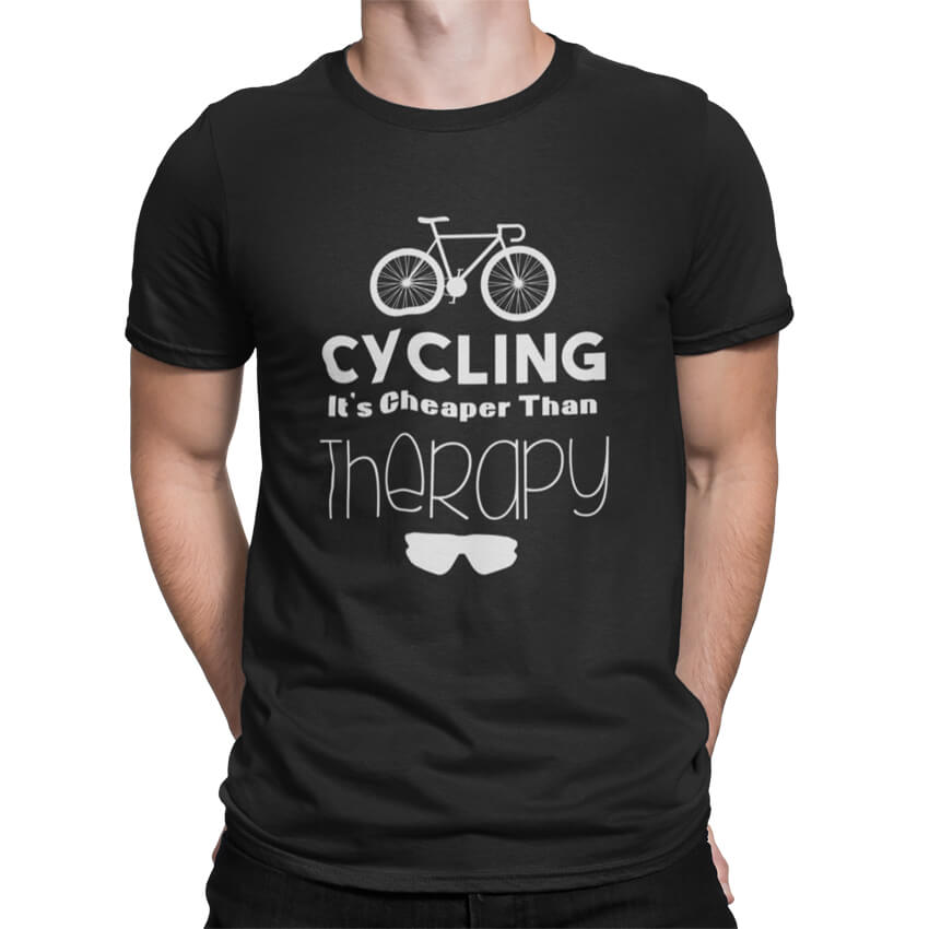Мъжка Тениска Cycling vs. Therapy