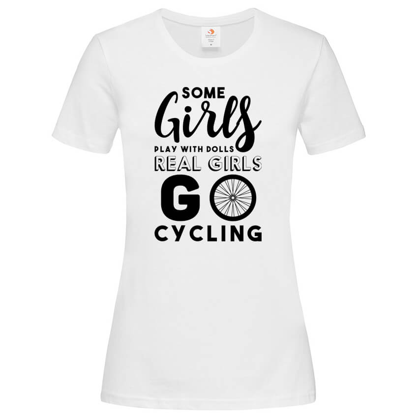 Дамска Тениска Real Girls Go Cycling