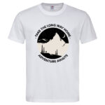 мъжка тениска с щампа за планина adventure awaits