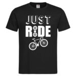 мъжка тениска с надпис just ride