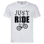 мъжка тениска с надпис just ride
