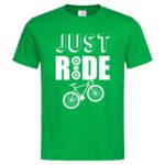 мъжка тениска с надпис just ride