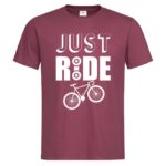 мъжка тениска с надпис just ride