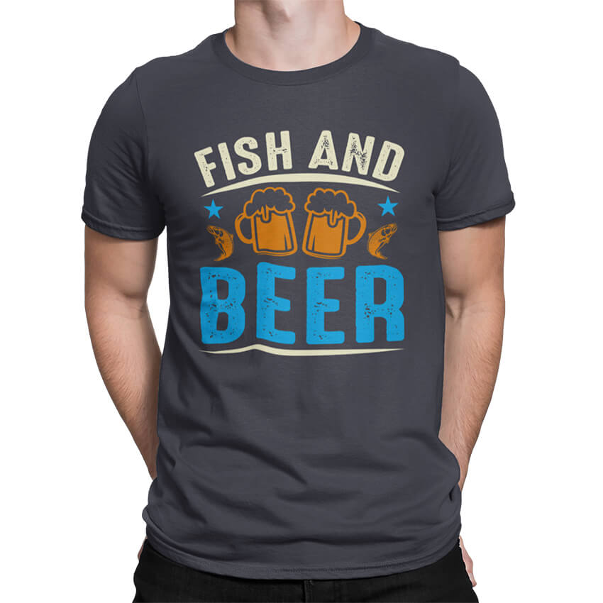 Мъжка Тениска Fish and Beer