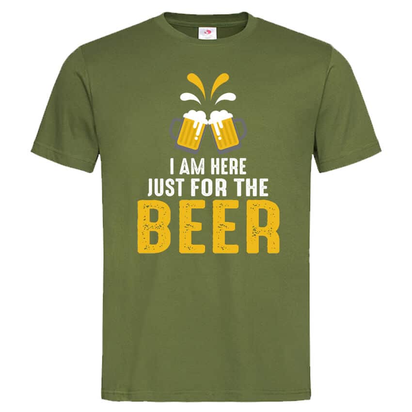 Мъжка Тениска I’m Here Just for the Beer