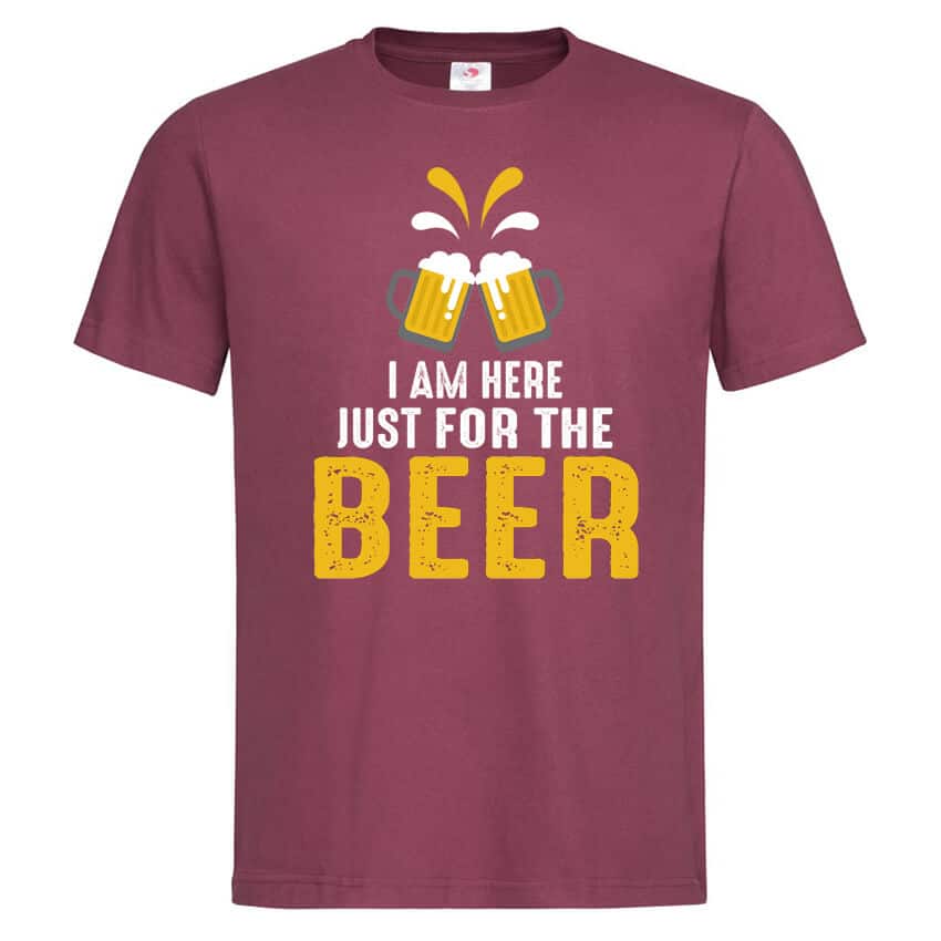 Мъжка Тениска I’m Here Just for the Beer