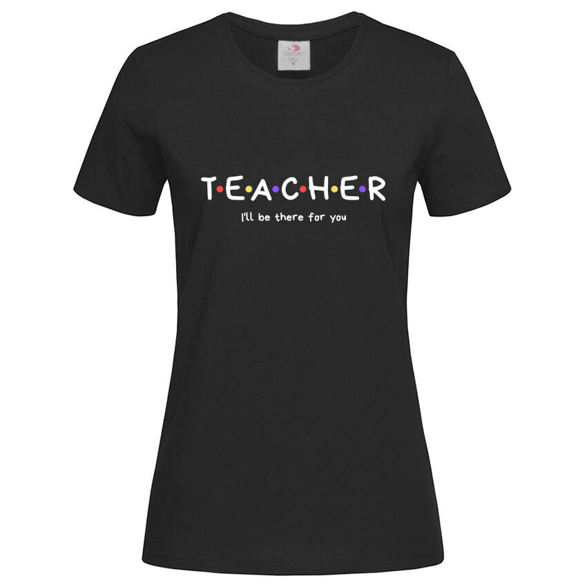 Дамска Тениска Teacher (Черен, L)