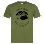 мъжка тениска lets go camping тениски с щампи