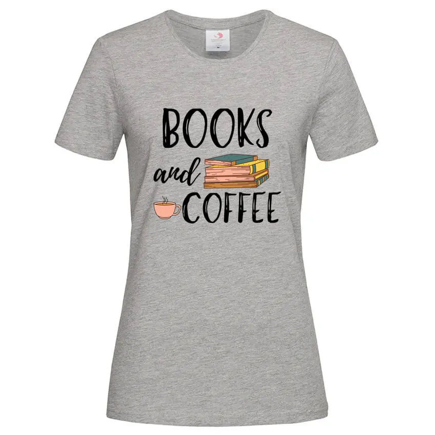 Дамска Тениска Books And Coffee