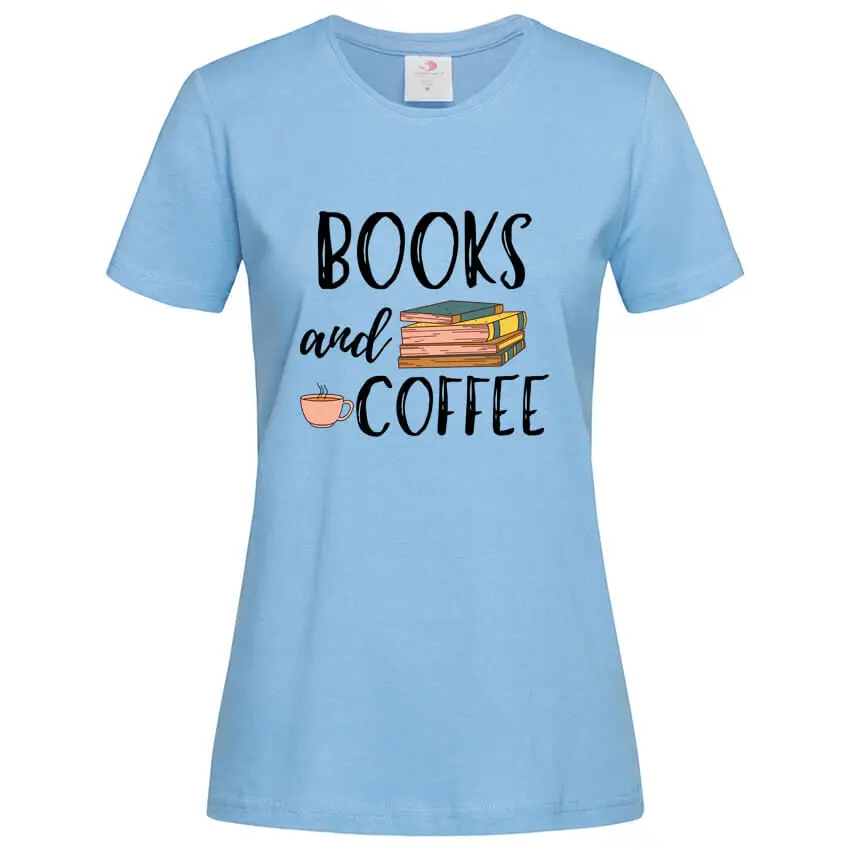 Дамска Тениска Books And Coffee