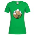 дамска тениска с щампа планински приключения