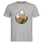 мъжка тениска с щампа планински приключения