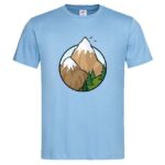 мъжка тениска с щампа планински приключения