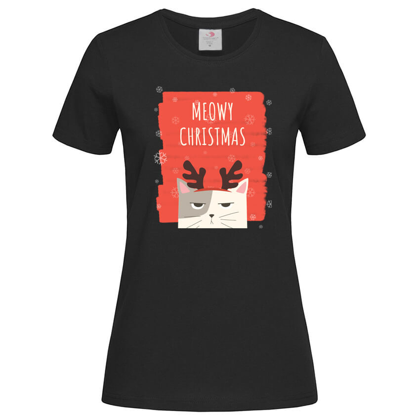 Дамска Тениска Meowy Christmas
