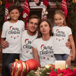 комплект merry christmas коледни тениски с щампа