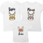 комплект семейство еленчета коледни тениски с щампа