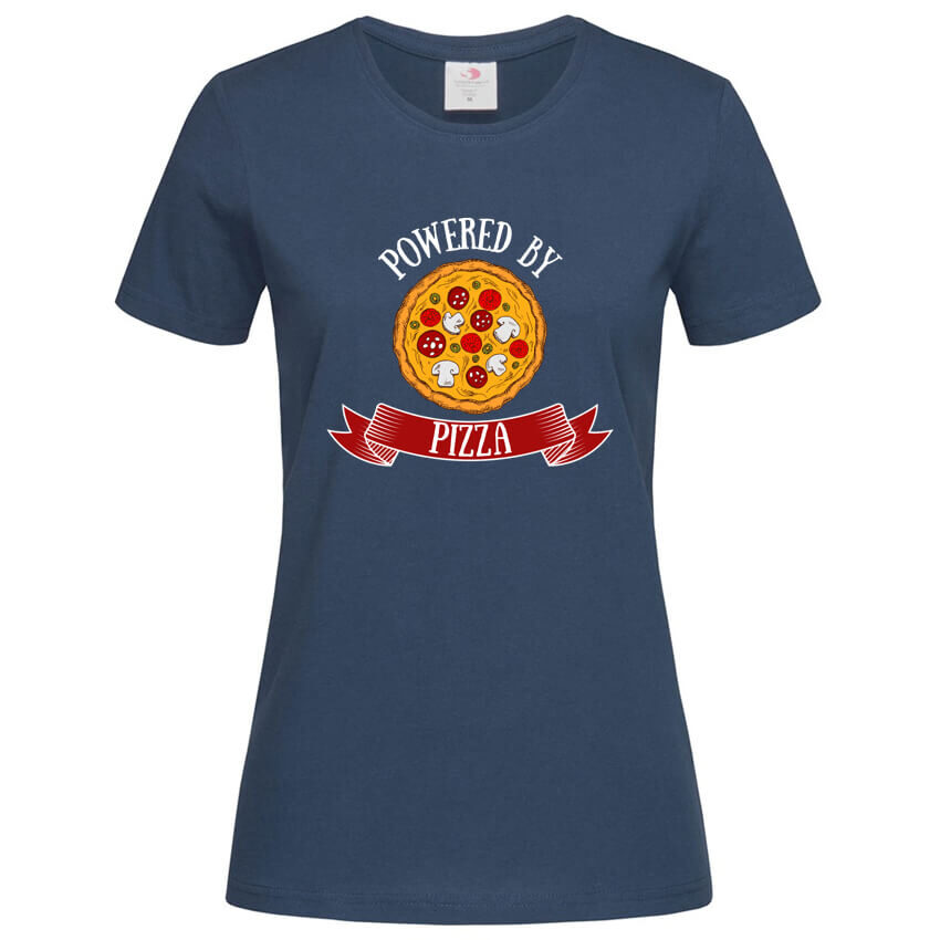 Дамска Тениска Powered By Pizza