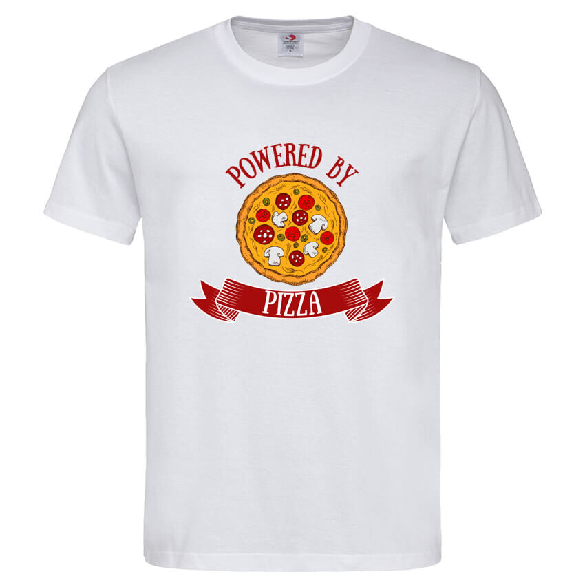 Mъжка Тениска Powered By Pizza