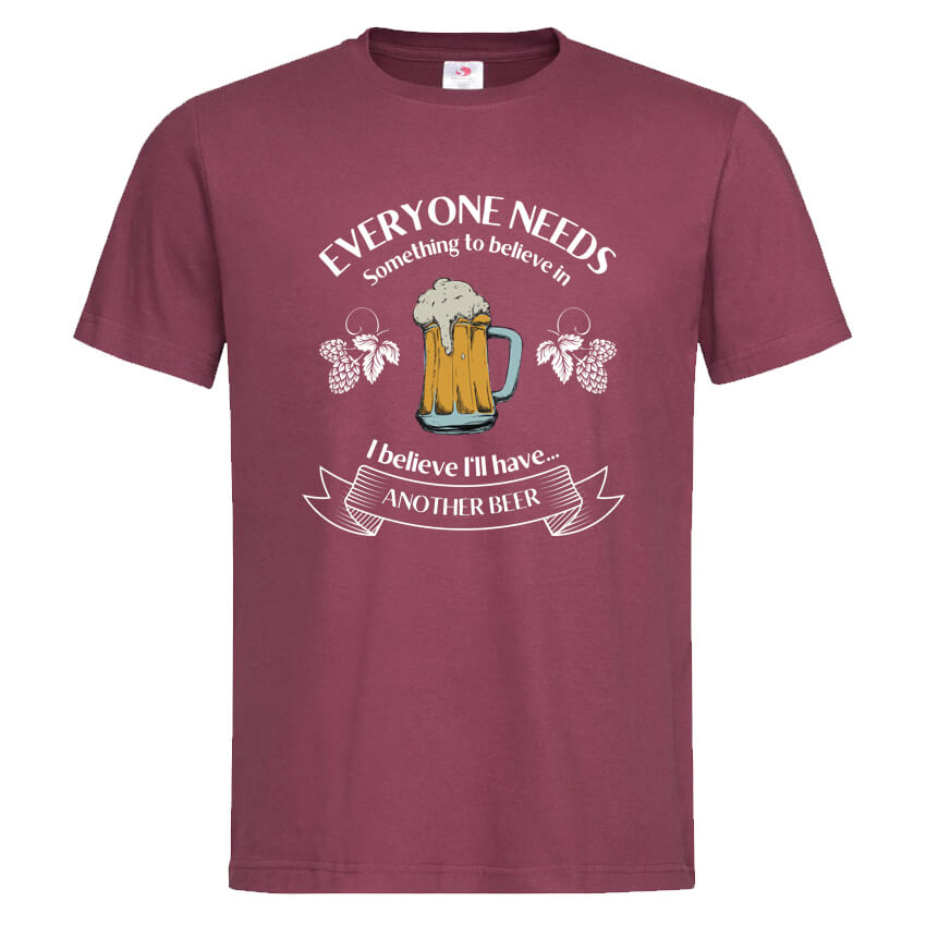 мъжка тениска с щампа antoher beer мъжки тениски за бира
