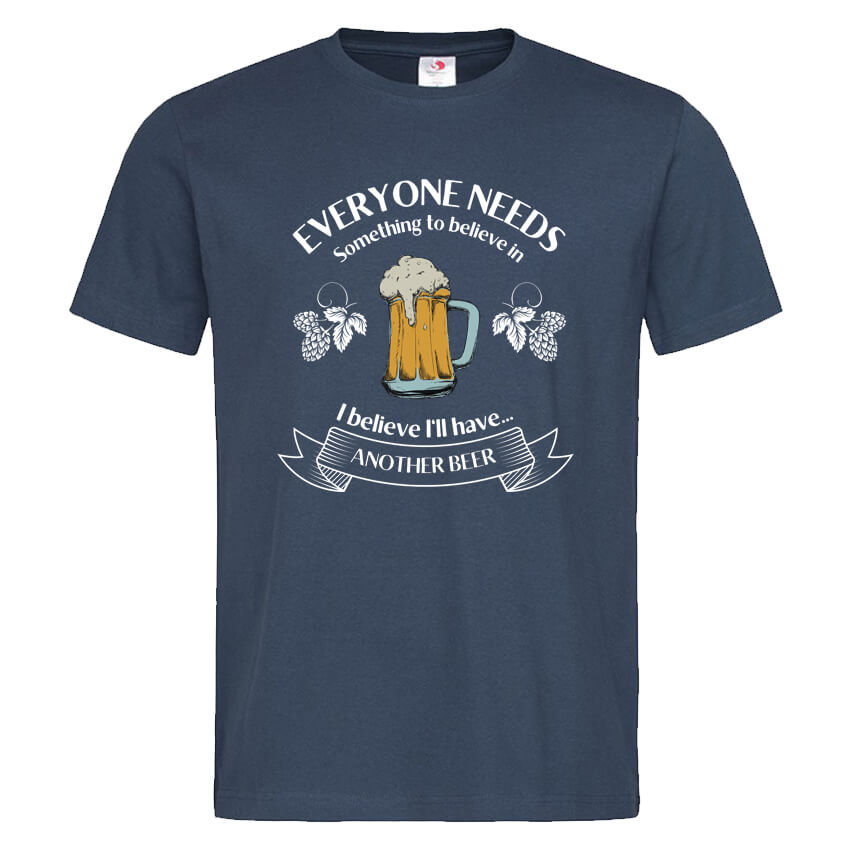мъжка тениска с щампа antoher beer мъжки тениски за бира