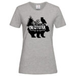 дамска тениска с надпис и щампа за планина