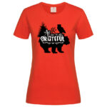 дамска тениска с надпис и щампа за планина