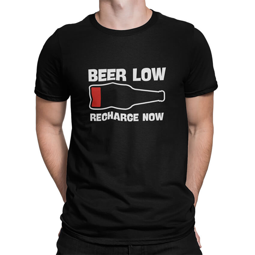 мъжка тениска с надпис beer low тениски за бира