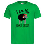 мъжка тениска с щампа the black sheep