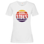 дамска тениска с щампа school vibes