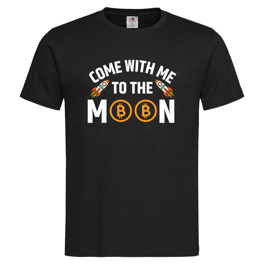 Мъжка Тениска To The Moon BTC