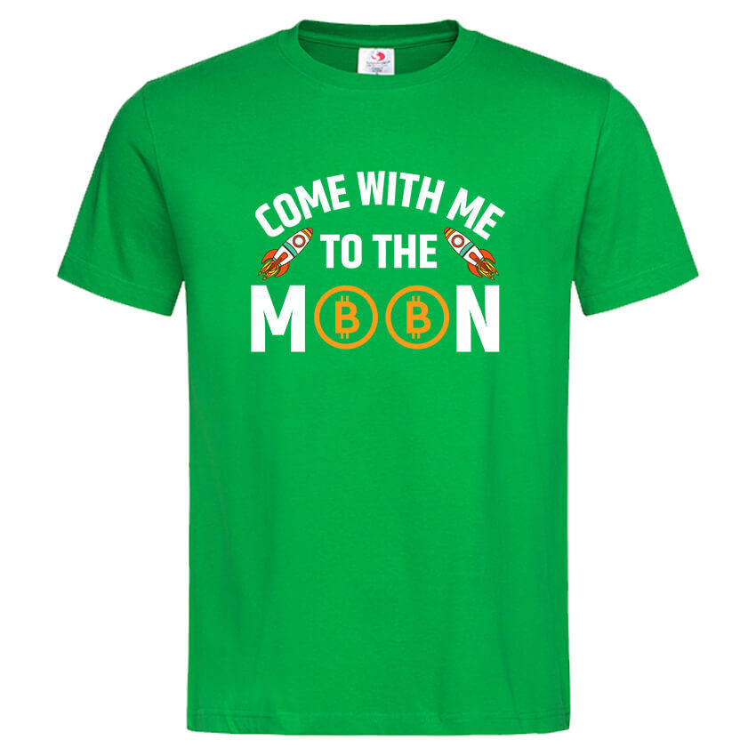 Мъжка Тениска To The Moon BTC
