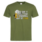 мъжка тениска running out of beer