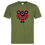 мъжка тениска с щампа the soldiers squid game