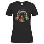 дамска тениска с щампа christmas trees inamood bg
