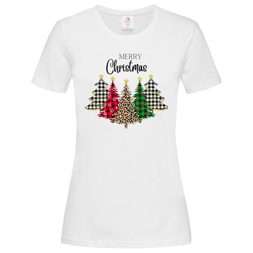 Дамска Тениска Christmas Trees