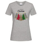 дамска тениска с щампа christmas trees inamood bg