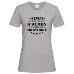 дамска тениска с надпис motorbike woman
