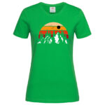 дамска тениска с щампа mountain sunset