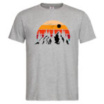 мъжка тениска с щампа mountain sunset