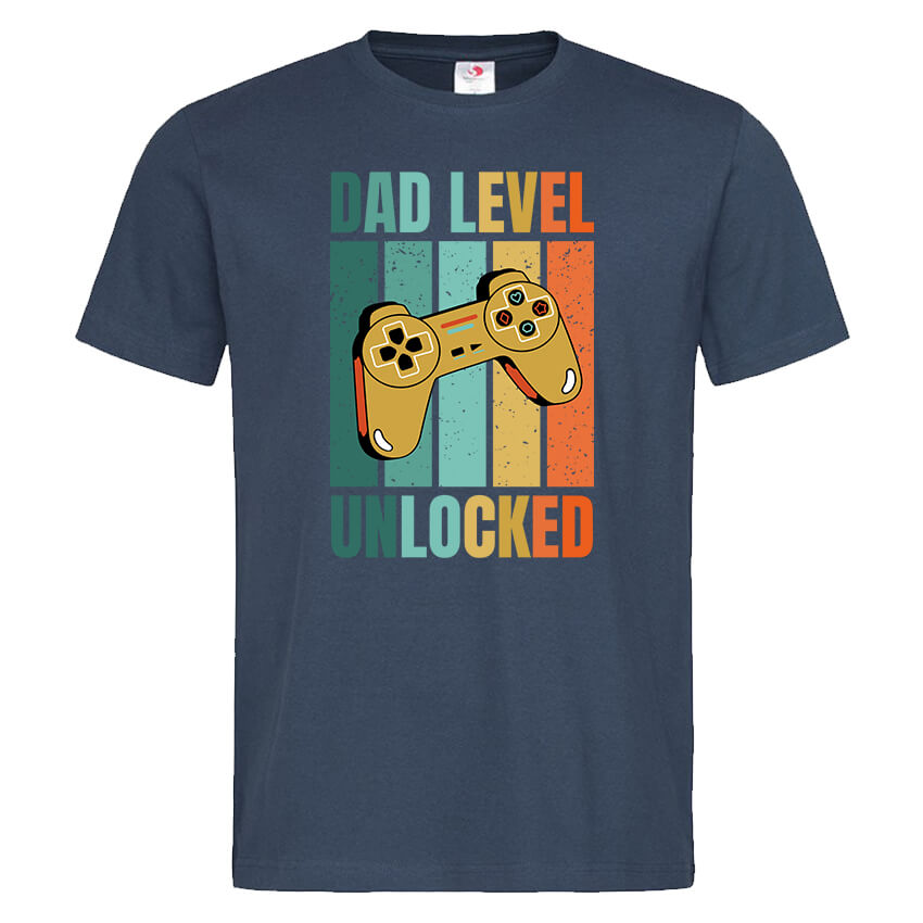 Мъжка Тениска Dad Level Unlocked