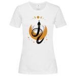 дамска тениска с щампа moon snake бохо стил