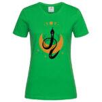 дамска тениска с щампа moon snake бохо стил