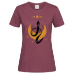 дамска тениска с щампа moon snake бохо стил