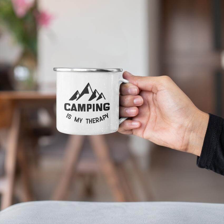 канчес надпис camping is my therapy