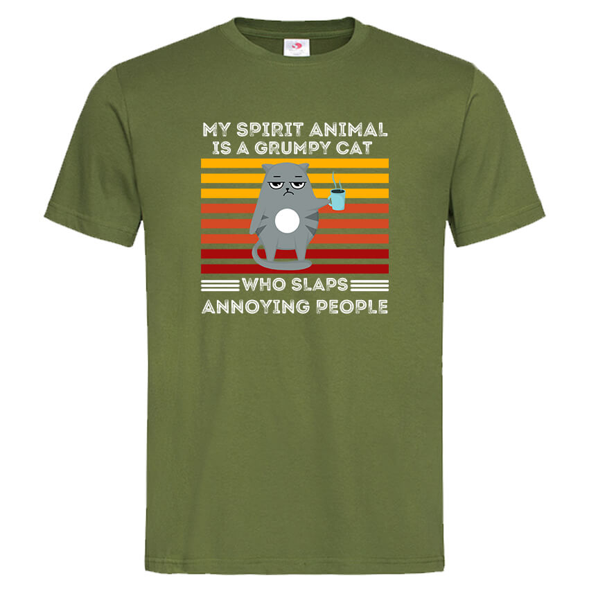 мъжка тениска с щампа my spirit animal