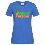 дамска тениска с щампа feelin awesome летни тениски