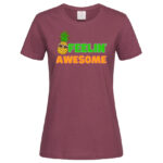 дамска тениска с щампа feelin awesome летни тениски