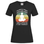 дамска тениска с щампа love and light тениски йога