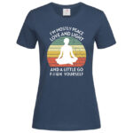 дамска тениска с щампа love and light тениски йога